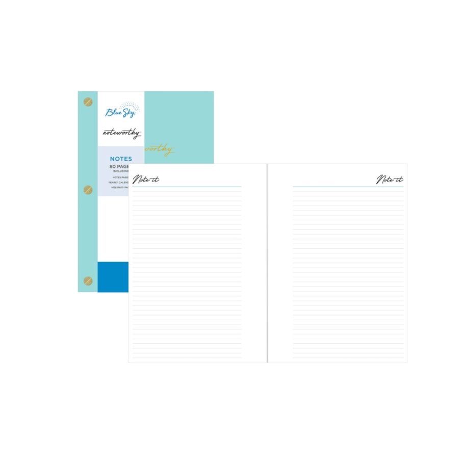 slide 2 of 3, Blue Sky Noteworthy Notebook, 5-3/4'' X 8-1/2'', Faint Ruled, 80 Pages, Aqua, 1 ct