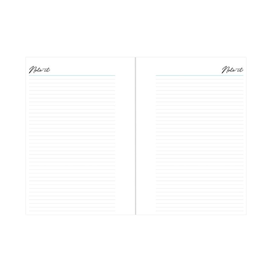 slide 3 of 3, Blue Sky Noteworthy Notebook, 5-3/4'' X 8-1/2'', Faint Ruled, 80 Pages, Aqua, 1 ct