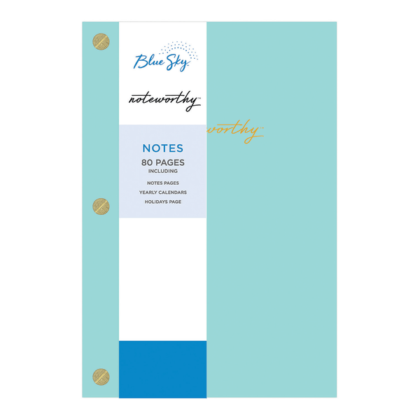 slide 1 of 3, Blue Sky Noteworthy Notebook, 5-3/4'' X 8-1/2'', Faint Ruled, 80 Pages, Aqua, 1 ct
