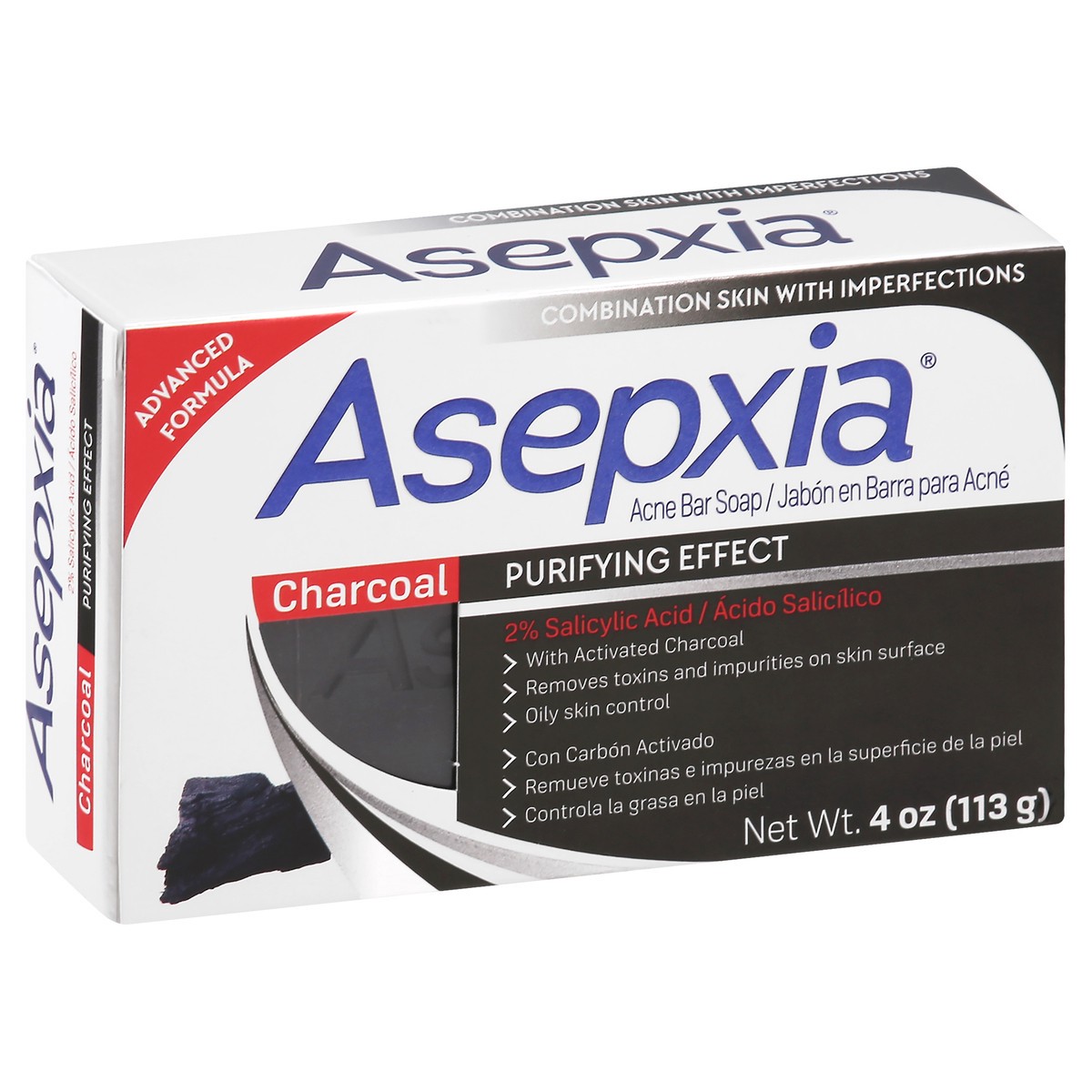 slide 4 of 9, Asepxia Aspexia Cleansing Bar Charcoal, 4 oz