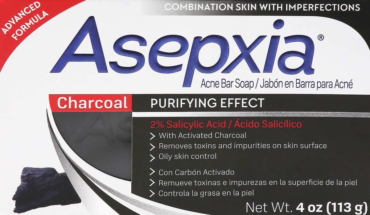 slide 7 of 9, Asepxia Aspexia Cleansing Bar Charcoal, 4 oz