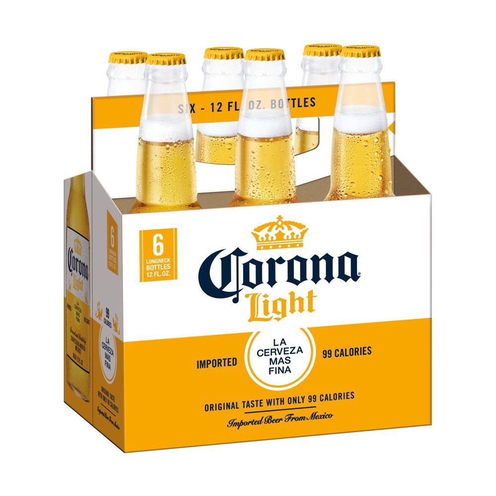 slide 4 of 13, Corona Light Lager Beer - 6pk/12 fl oz Bottles, 6 ct; 12 fl oz