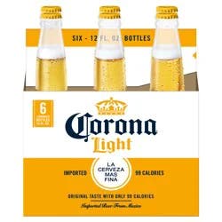 Corona Light Mexican Lager Beer, 6 pk 12 fl oz Bottles, 4.0% ABV