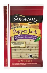 Sargento Natural Pepper Jack Deli Style Monterey Jack Sliced Cheese