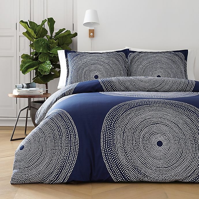 slide 1 of 1, marimekko Fokus King Comforter Set - Navy, 1 ct