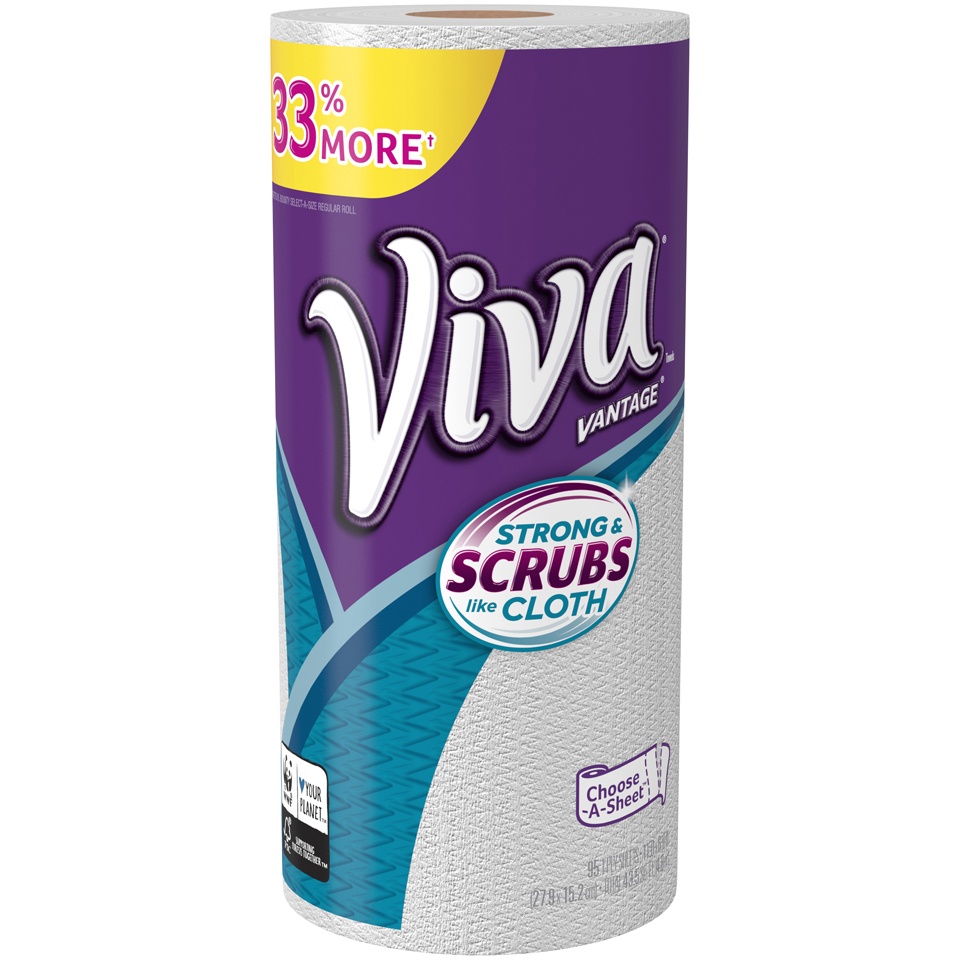 slide 1 of 3, Viva Vantage Towel, 102 ct