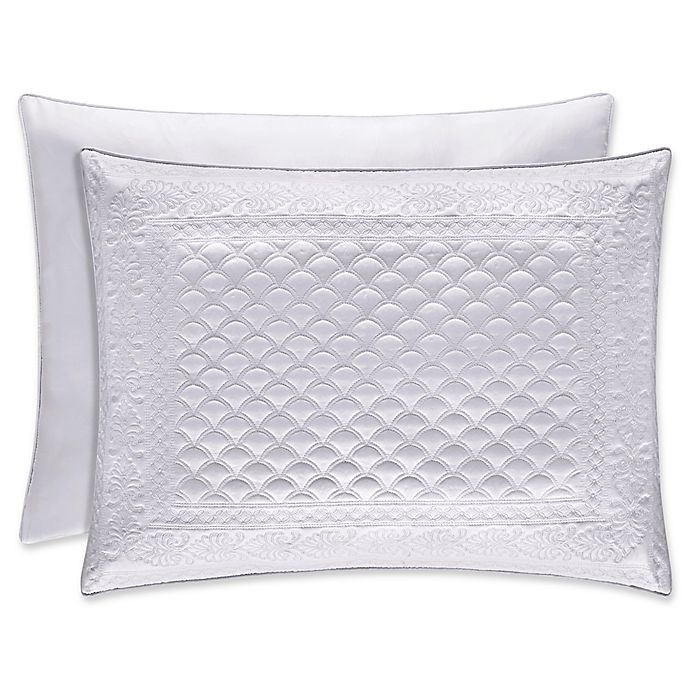 slide 1 of 1, J. Queen New York Zilara Standard Pillow Sham - White, 1 ct