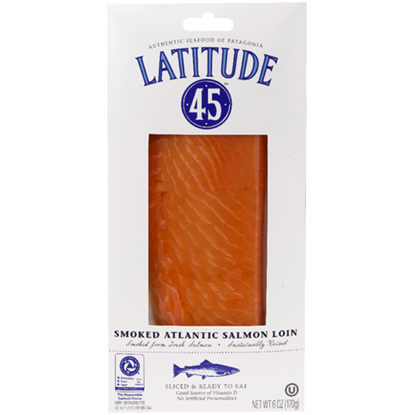 slide 1 of 3, Latitude 45 Cold Smoked Salmon Loin, 6 oz