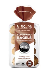 Queen St. Bakery Superfood Cinnamon Raisin Bagels with Benefits 4 ea
