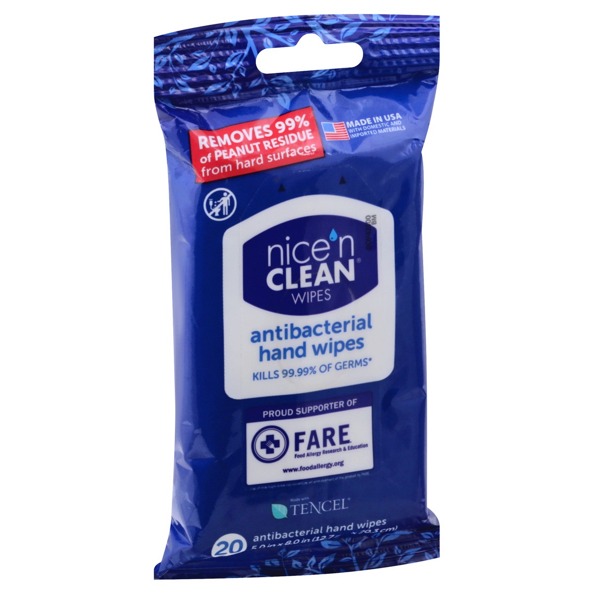 slide 8 of 9, Nice 'n Clean Antibacterial Hand Wipes, Travel Pack, 20 ct