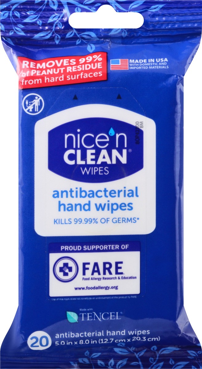 slide 4 of 9, Nice 'n Clean Antibacterial Hand Wipes, Travel Pack, 20 ct