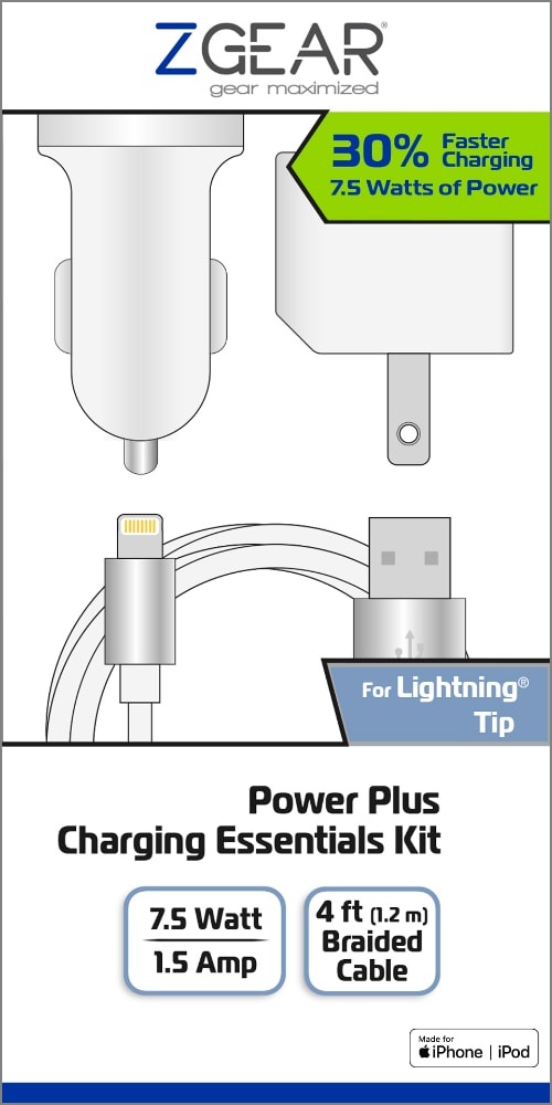 slide 1 of 1, Zgear Power Plus Charging Essentials Kit, 1 ct