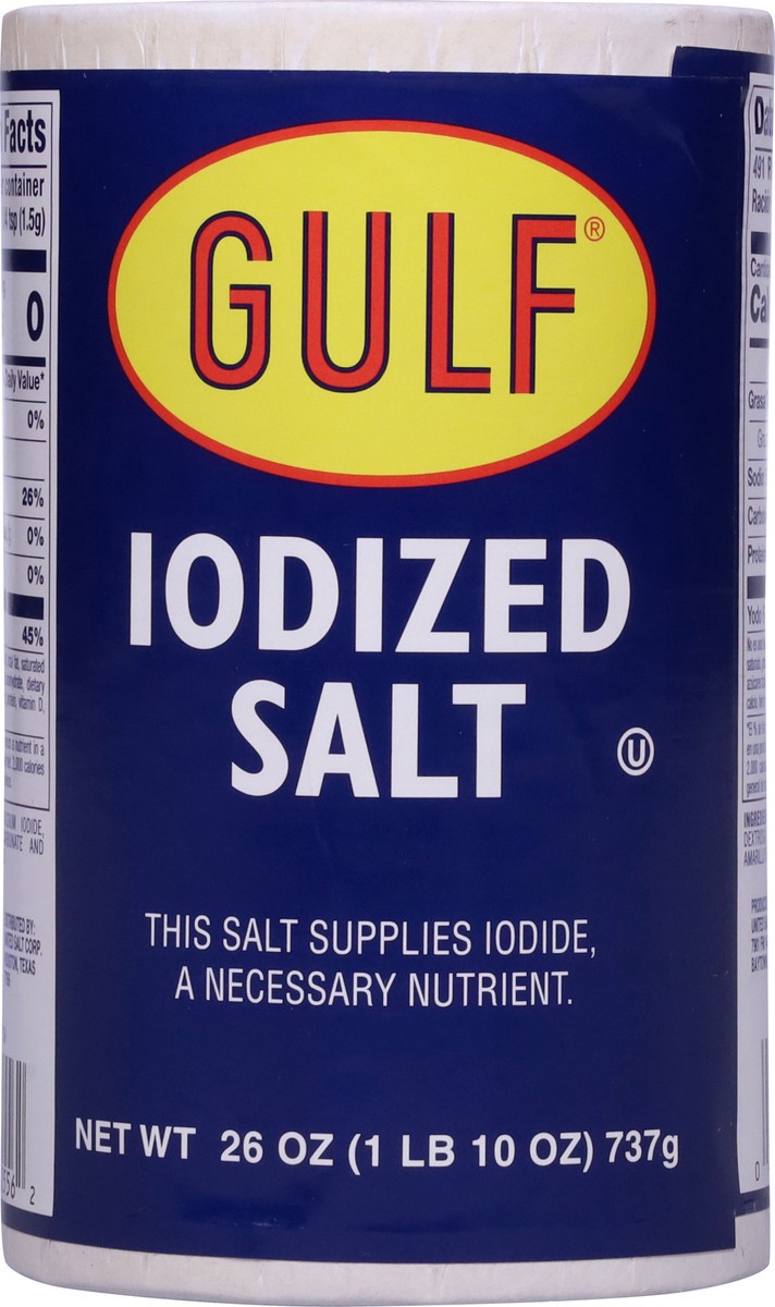 slide 11 of 13, Gulf Iodized Salt 26 oz, 26 oz