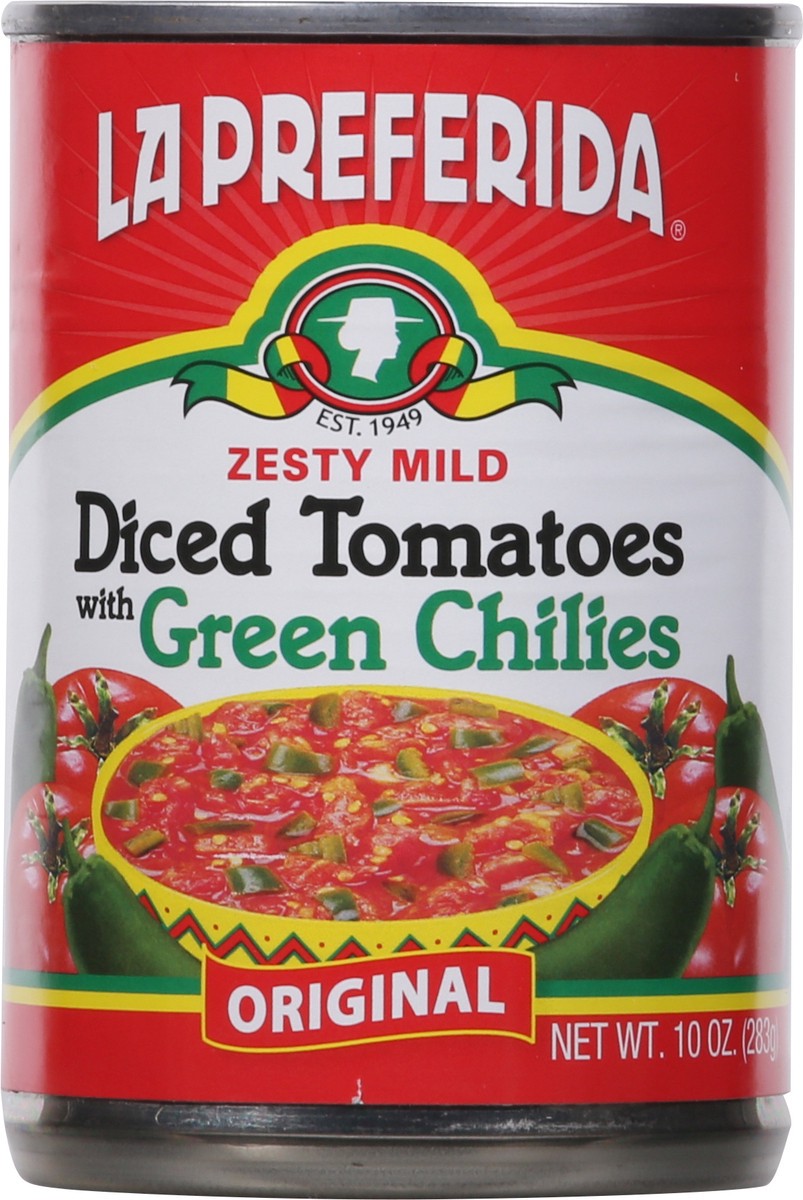 slide 11 of 13, La Preferida Zesty Mild Diced Tomatoes with Green Chilies 10 oz, 10 oz