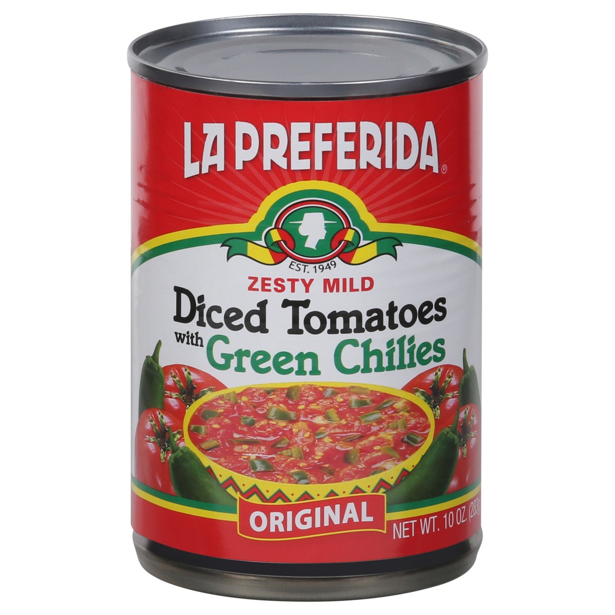 slide 3 of 13, La Preferida Zesty Mild Diced Tomatoes with Green Chilies 10 oz, 10 oz