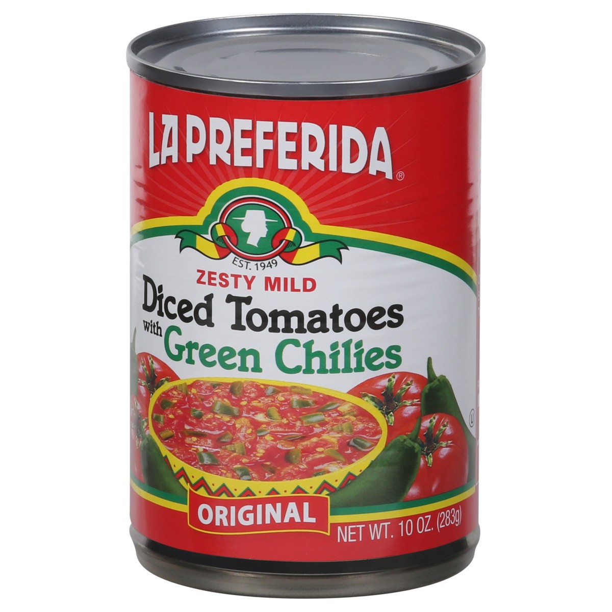 slide 9 of 13, La Preferida Zesty Mild Diced Tomatoes with Green Chilies 10 oz, 10 oz