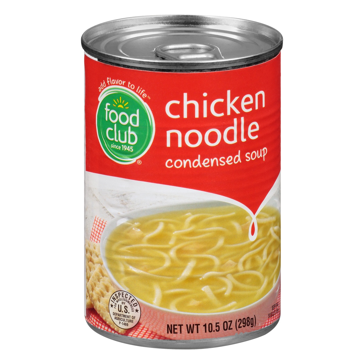 slide 1 of 10, Food Club Condensed Soup - Chicken Noodle, 10.5 oz