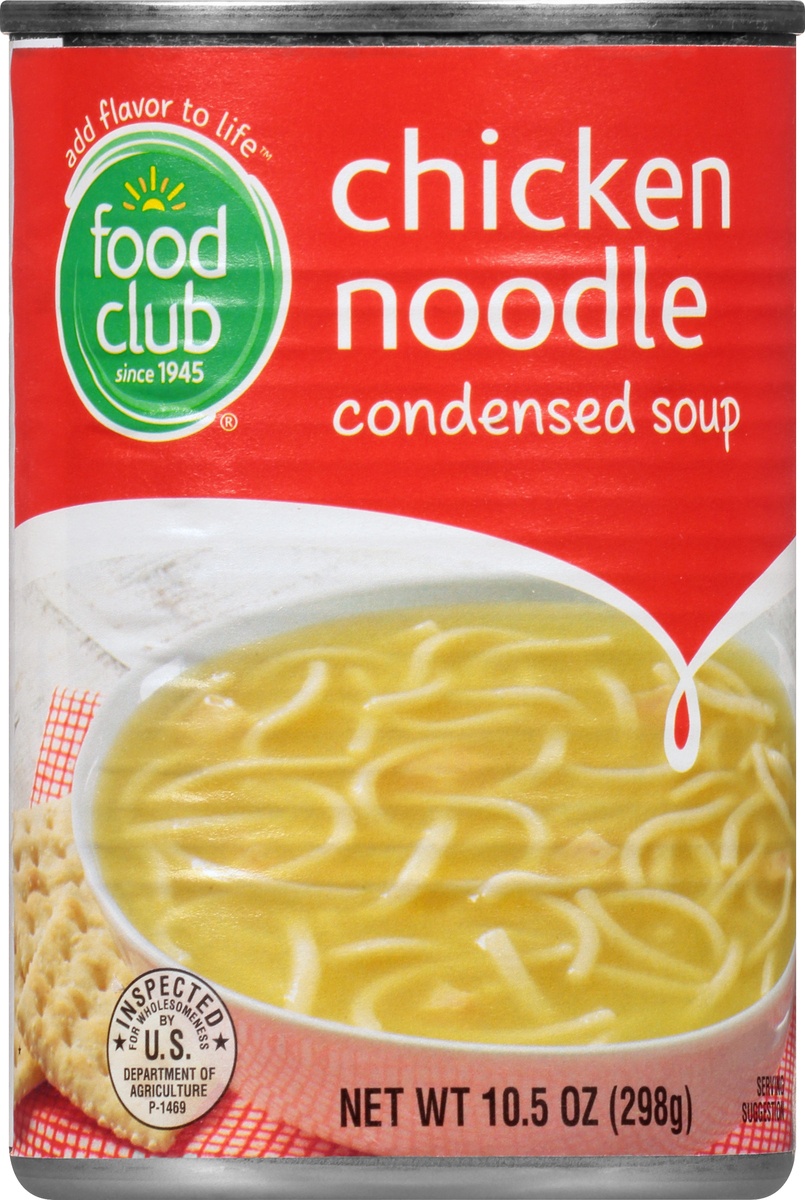 slide 9 of 10, Food Club Condensed Soup - Chicken Noodle, 10.5 oz