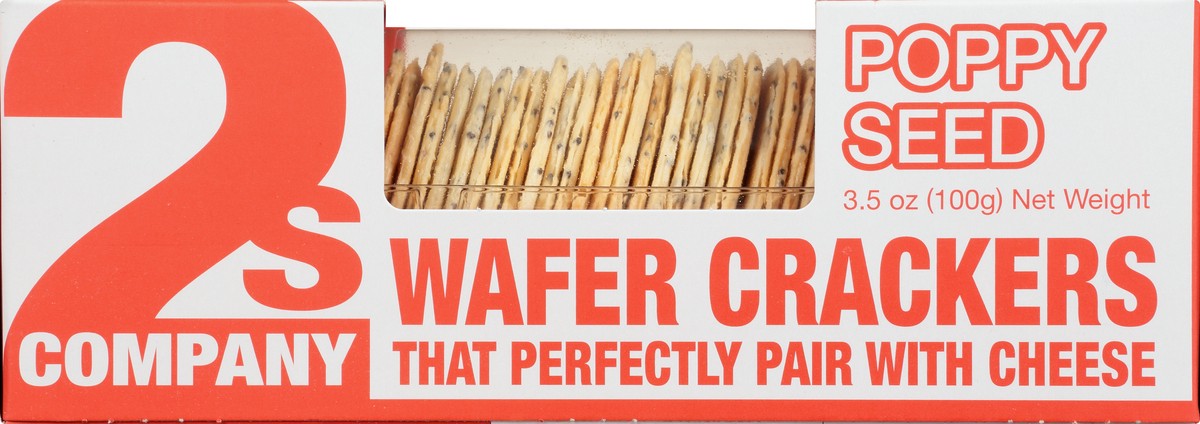slide 9 of 10, 2S Company Wafer Poppy Seed Crackers, 3.5 oz
