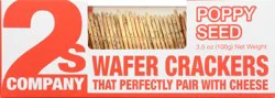 2s Company Wafer Crackers, Poppy Seed