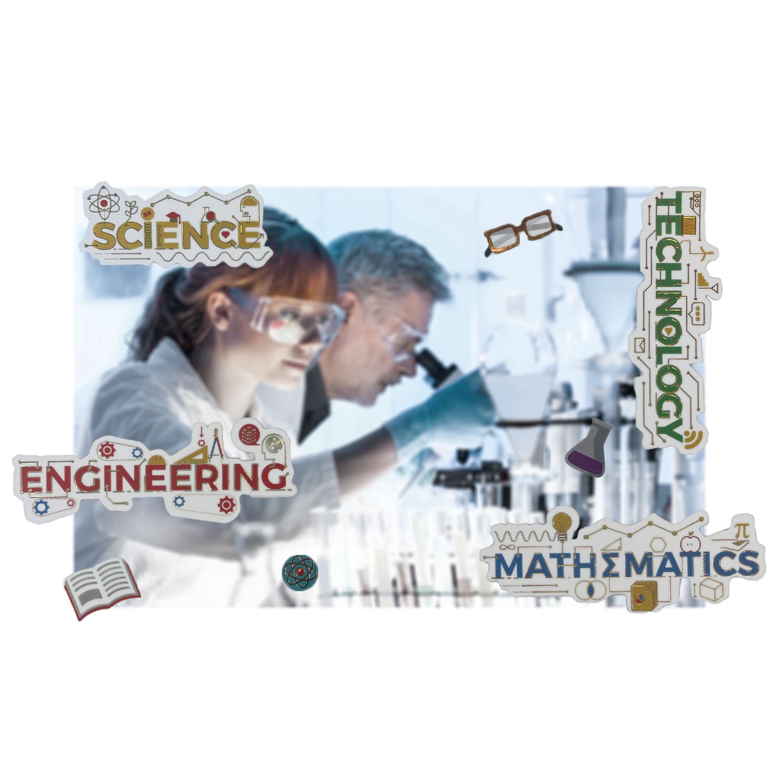 slide 2 of 5, S.t.e.m. Subjects Stickers By Recollections, 3.8 in x 6.8 in