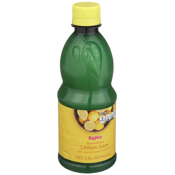 slide 1 of 1, Hy-vee 100% Reconstituted Lemon Juice - 15 fl oz, 15 fl oz