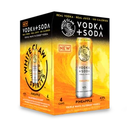 White Claw Vodka Soda Pineapple 4pk Can 12oz