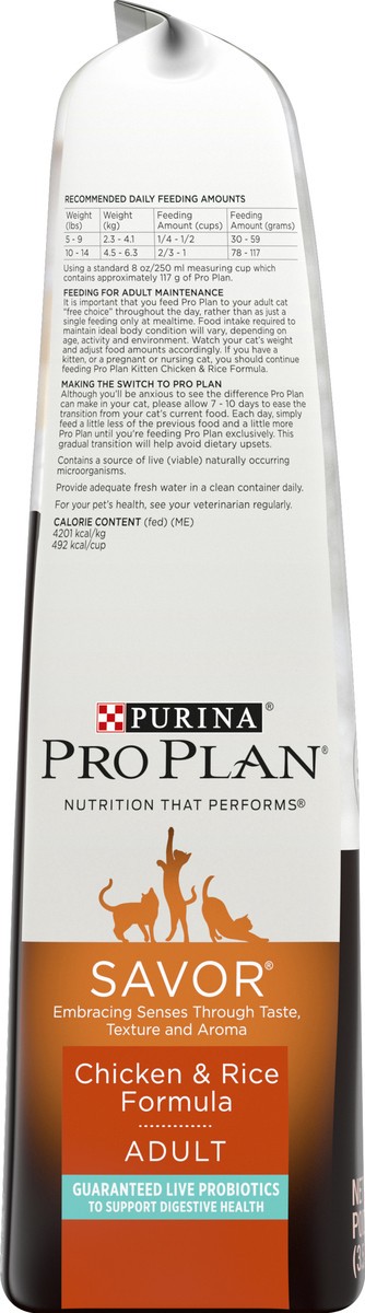 slide 2 of 6, Pro Plan Purina Pro Plan High Protein Cat Food With Probiotics for Cats, Chicken and Rice Formula, 3.5 lb