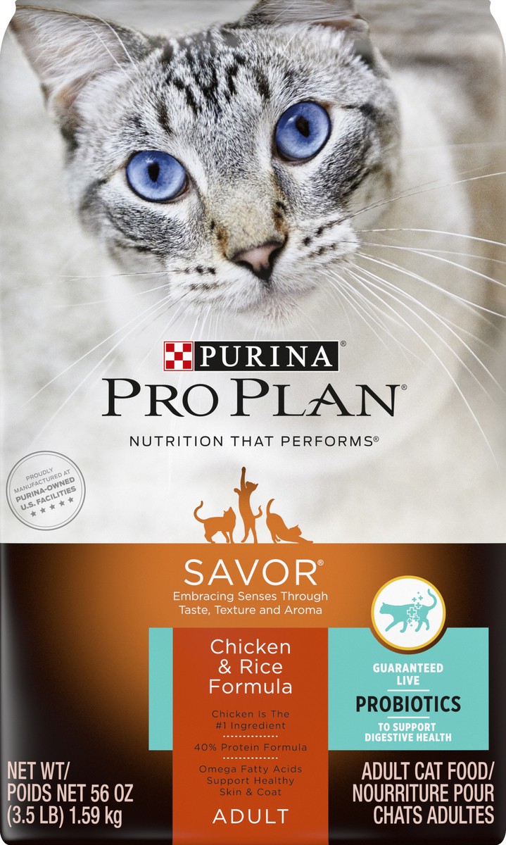 slide 5 of 6, Pro Plan Purina Pro Plan High Protein Cat Food With Probiotics for Cats, Chicken and Rice Formula, 3.5 lb