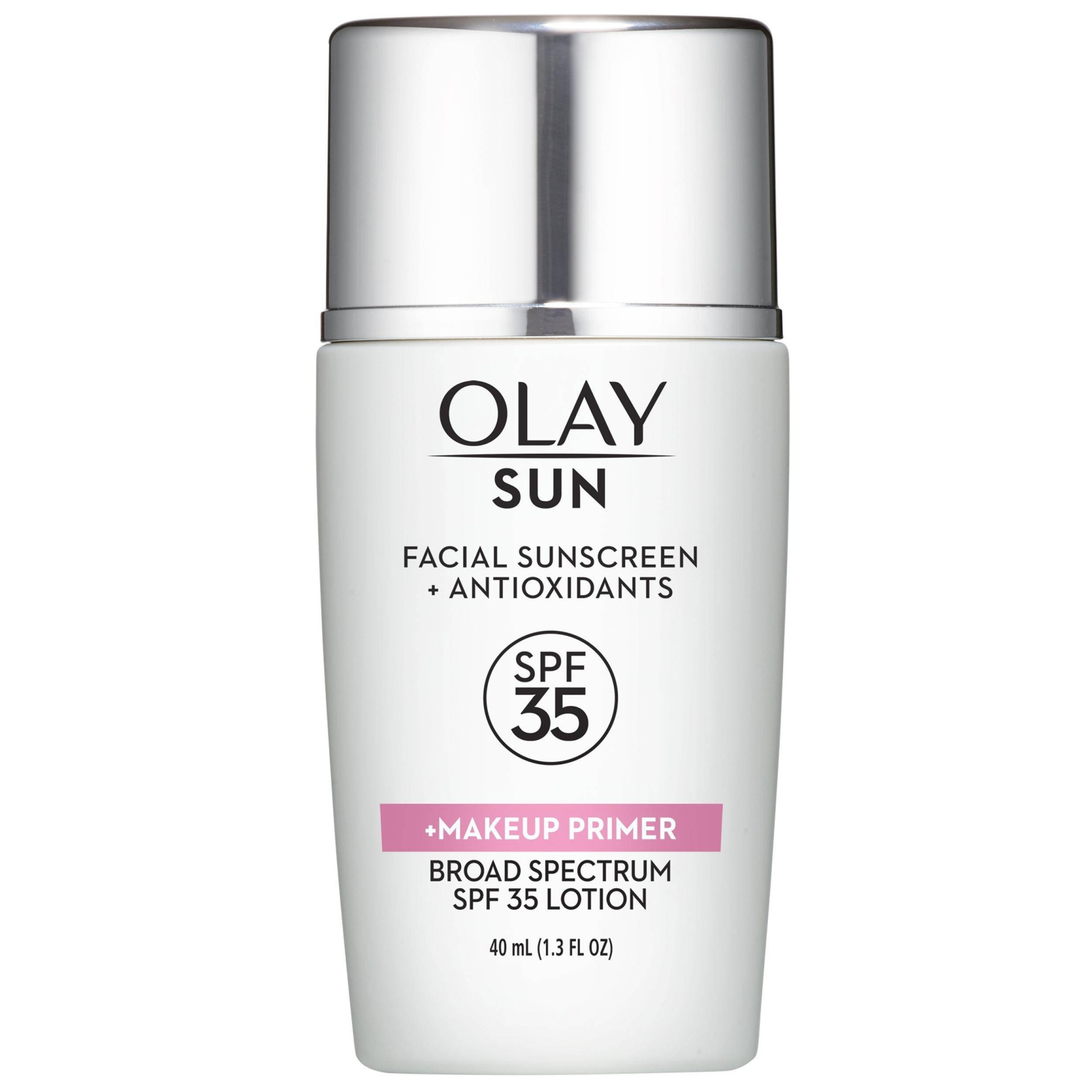 slide 1 of 5, Olay Sun Face Sunscreen Serum Makeup Primer SPF 35, 1.3 oz