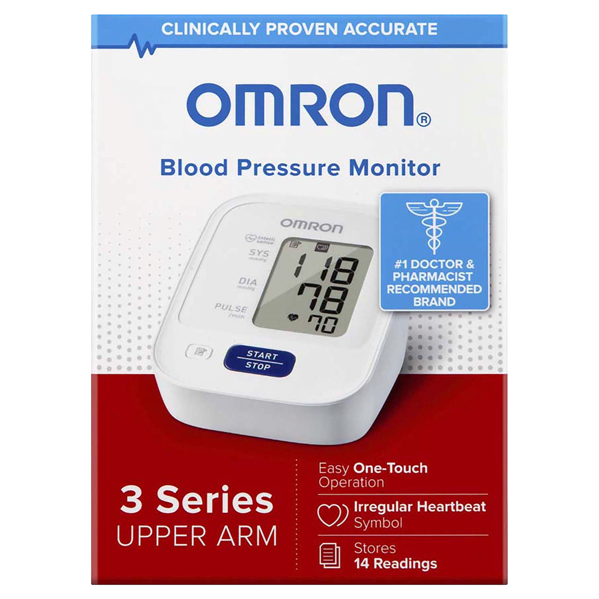 Omron 3 Series Upper Arm Blood Pressure Monitor 1 Ea
