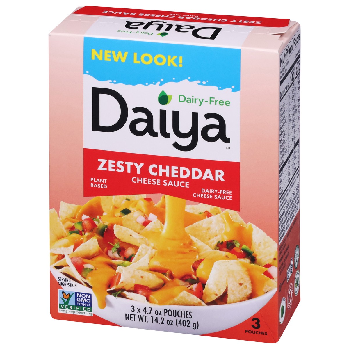 slide 9 of 9, Daiya Dairy-Free Zesty Cheddar Cheese Sauce 3 - 4.7 oz Pouches, 3 ct; 4.72 oz