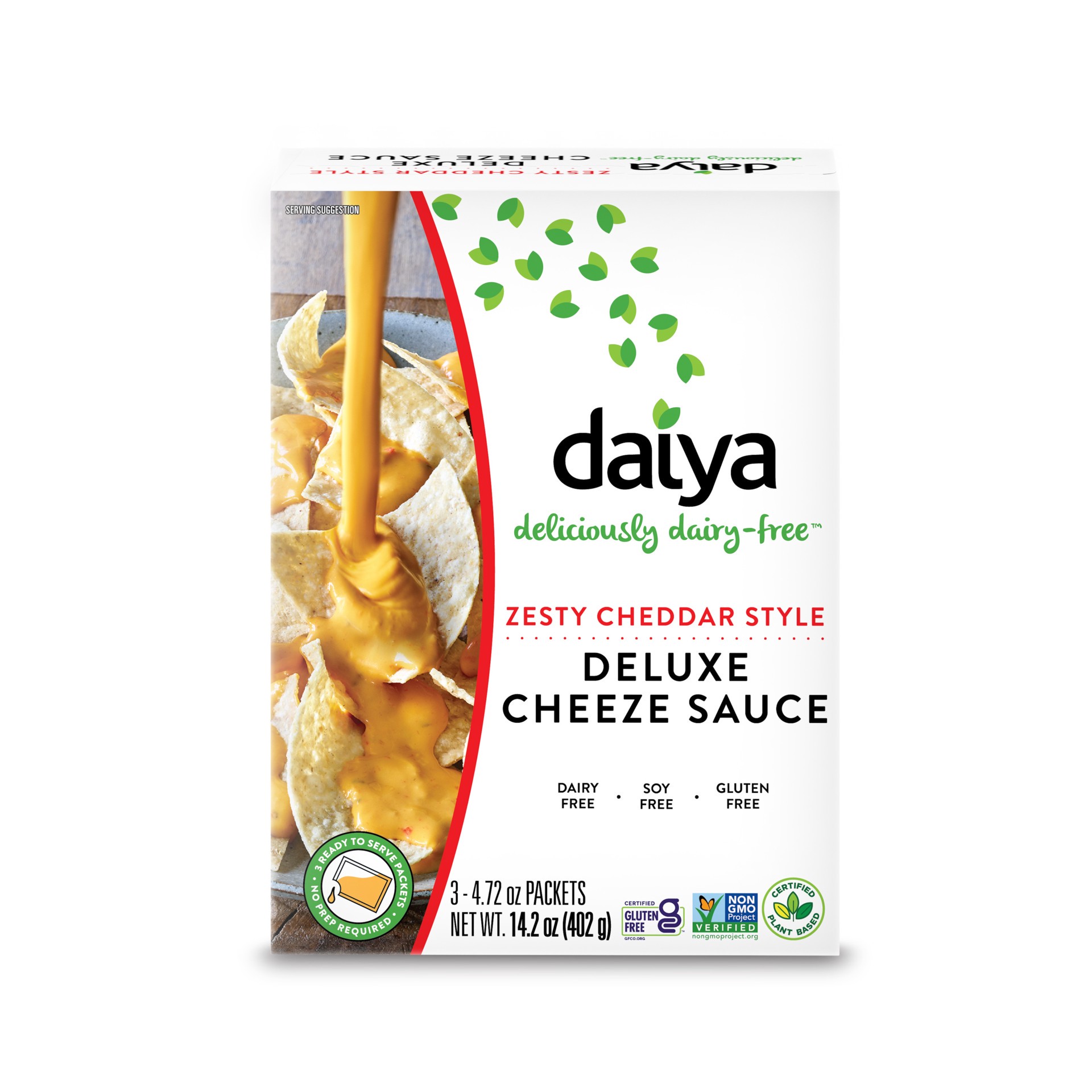 slide 1 of 9, Daiya Dairy Free Zesty Cheddar Cheese Sauce - 14.2 oz, 3 ct; 4.72 oz