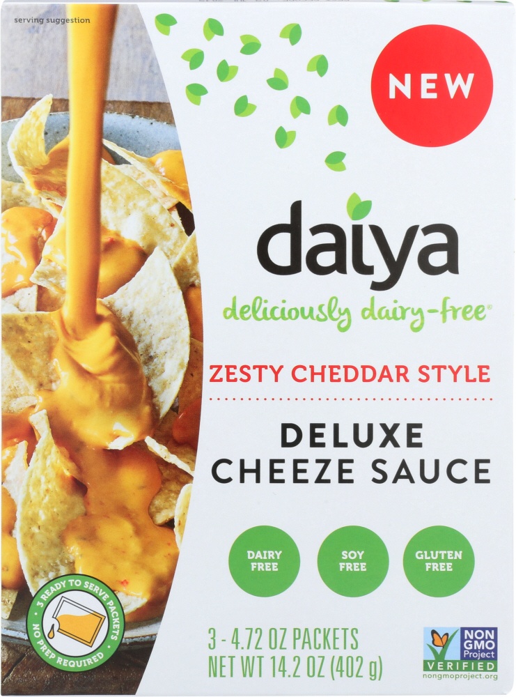 slide 1 of 1, Daiya Zesty Cheddar Cheeze Sauce, 3 ct; 4.72 oz