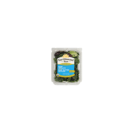 slide 6 of 6, Earthbound Farm Organic Half Half Baby Spinach & Butter Lettuce, 5 oz