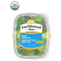 Earthbound Farm Organic Half Half Baby Spinach & Butter Lettuce
