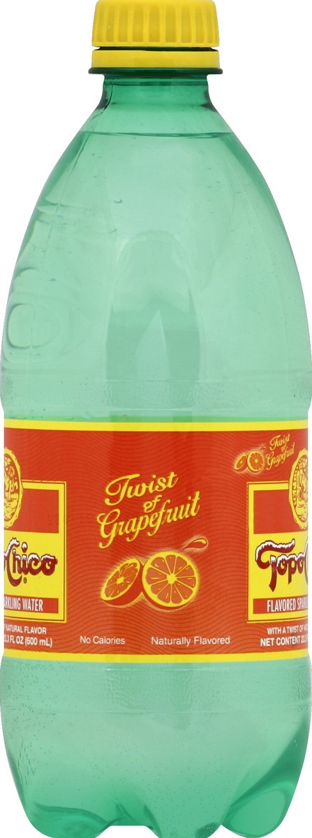 slide 4 of 4, Topo Chico Sparkling Mineral Water Twist of Grapefruit Bottle, 20.3 fl oz, 600 ml