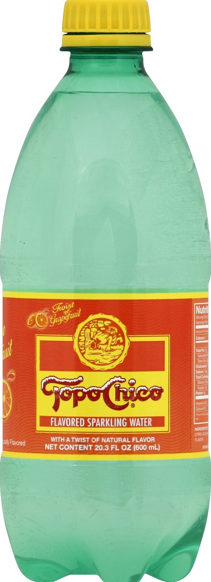 slide 2 of 4, Topo Chico Sparkling Mineral Water Twist of Grapefruit Bottle, 20.3 fl oz, 600 ml