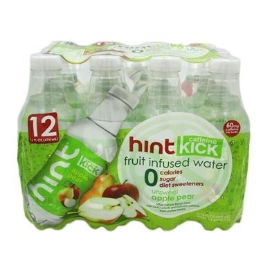 slide 1 of 1, hint Caffeine Kick Unsweet Apple Pear Water, 6 ct; 16 fl oz