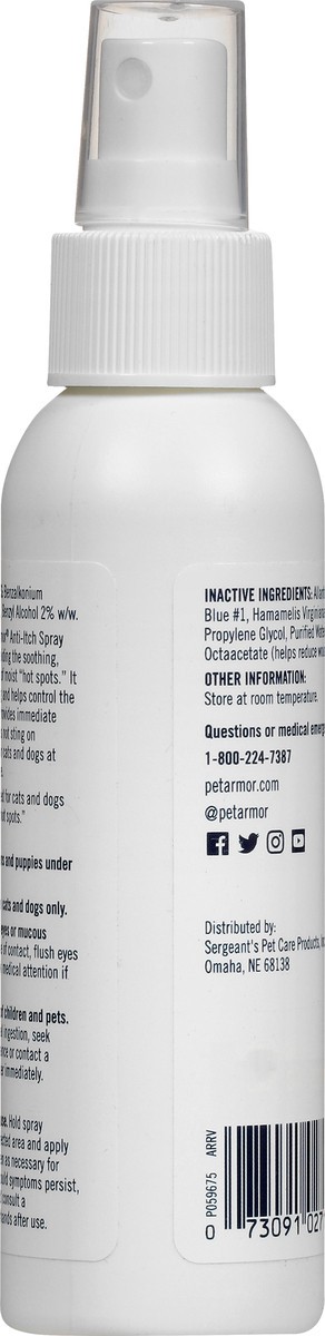 slide 7 of 10, PetArmor Anit Itch Spray Dog 4OZ, 4 oz