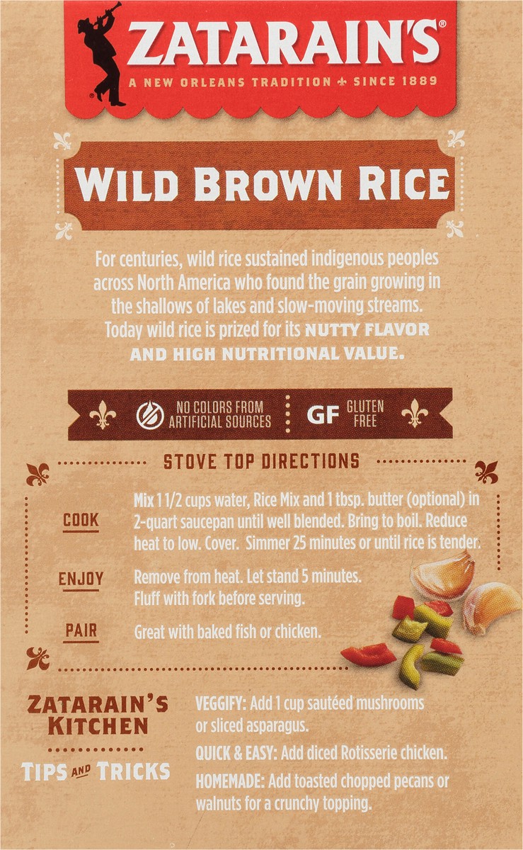 slide 9 of 9, Zatarain's Wild Brown Rice, 6 oz