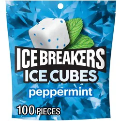 Ice Breakers Ice Cubes Peppermint Sugar Free Chewing Gum