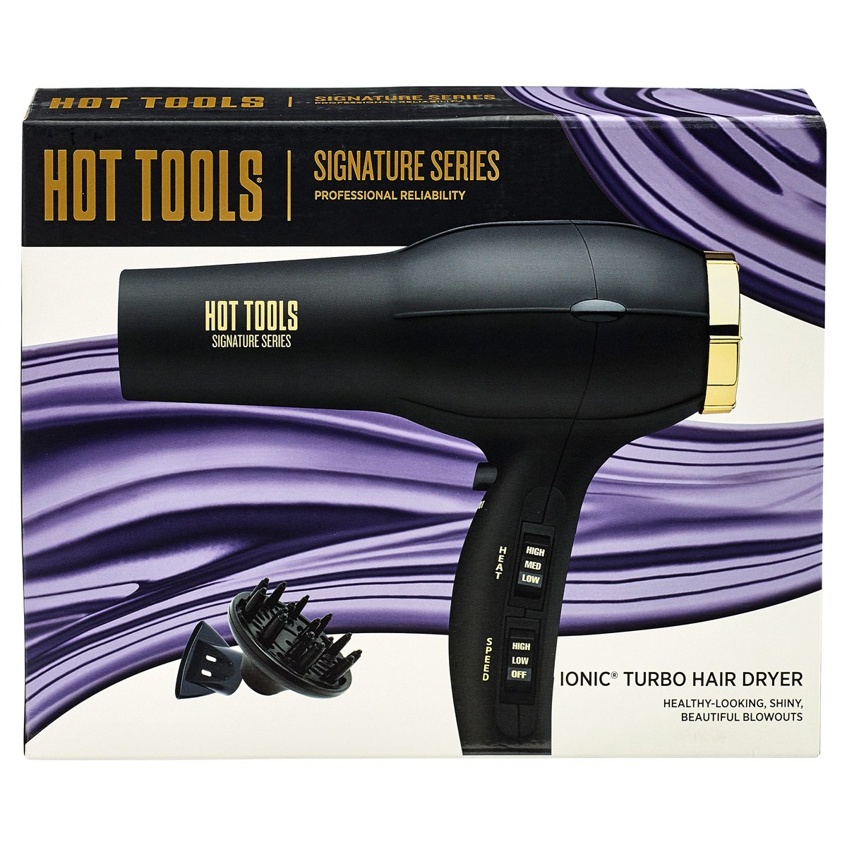 slide 1 of 5, Hot Tools Signature Series 1875W Ionic Turbo Hair Dryer, 1 ct