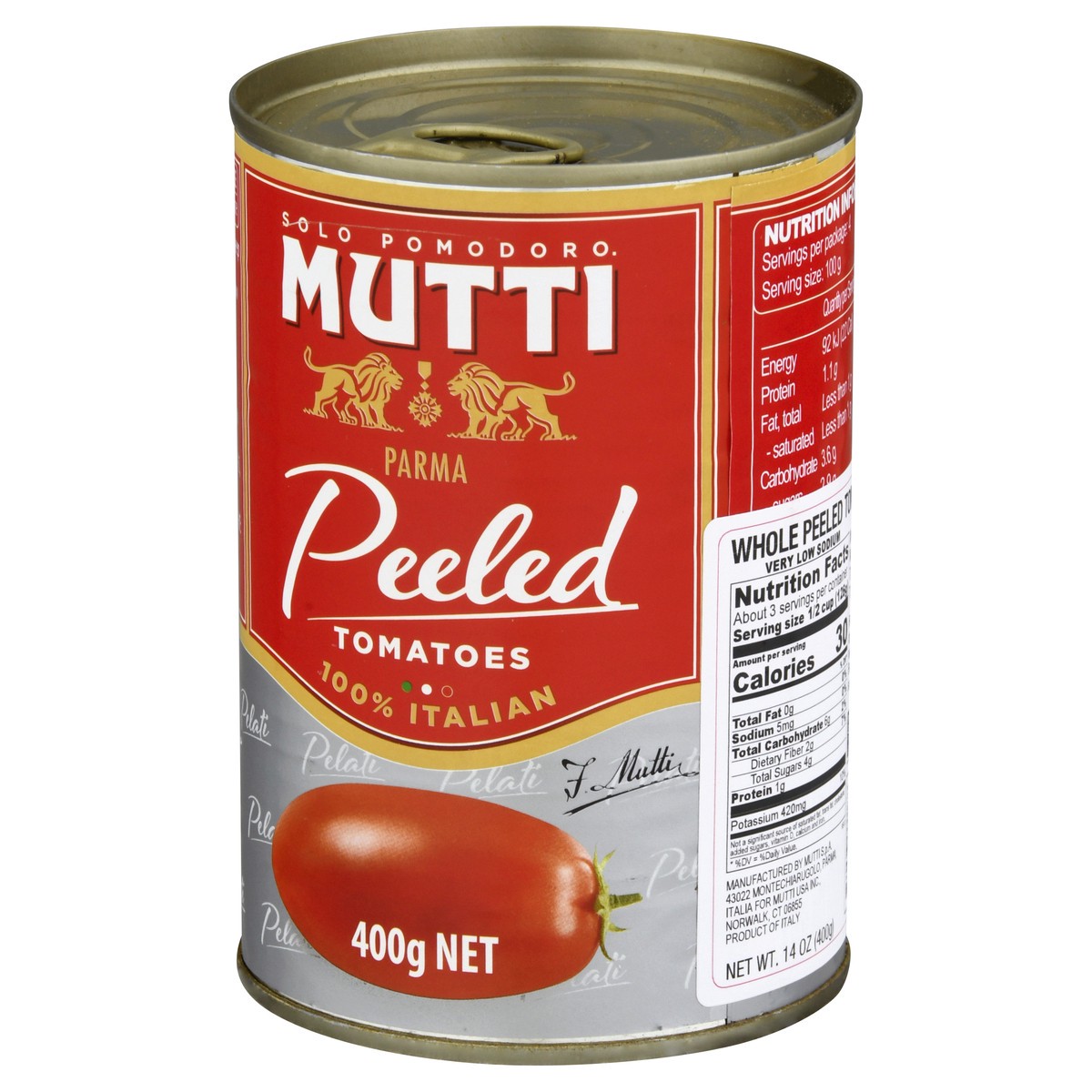 slide 2 of 9, Mutti Peeled Tomatoes, 400 g