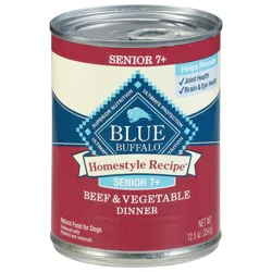 Blue Buffalo Blue Homestyle Recipe Natural Senior 7+ Beef & Vegetable Dinner Food for Dogs 12.5 oz