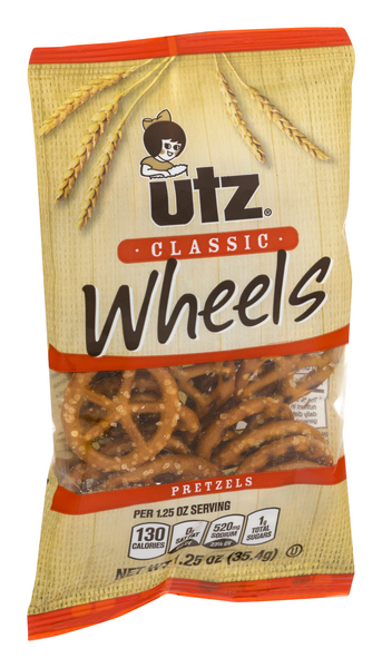 slide 1 of 1, Utz Pretzels Classic Wheel Fat Free, 1.25 oz