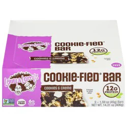 Lenny & Larry's Cookie-Fied Gluten Free Cookies & Creme Bars, 9 - 1.59 oz Bars