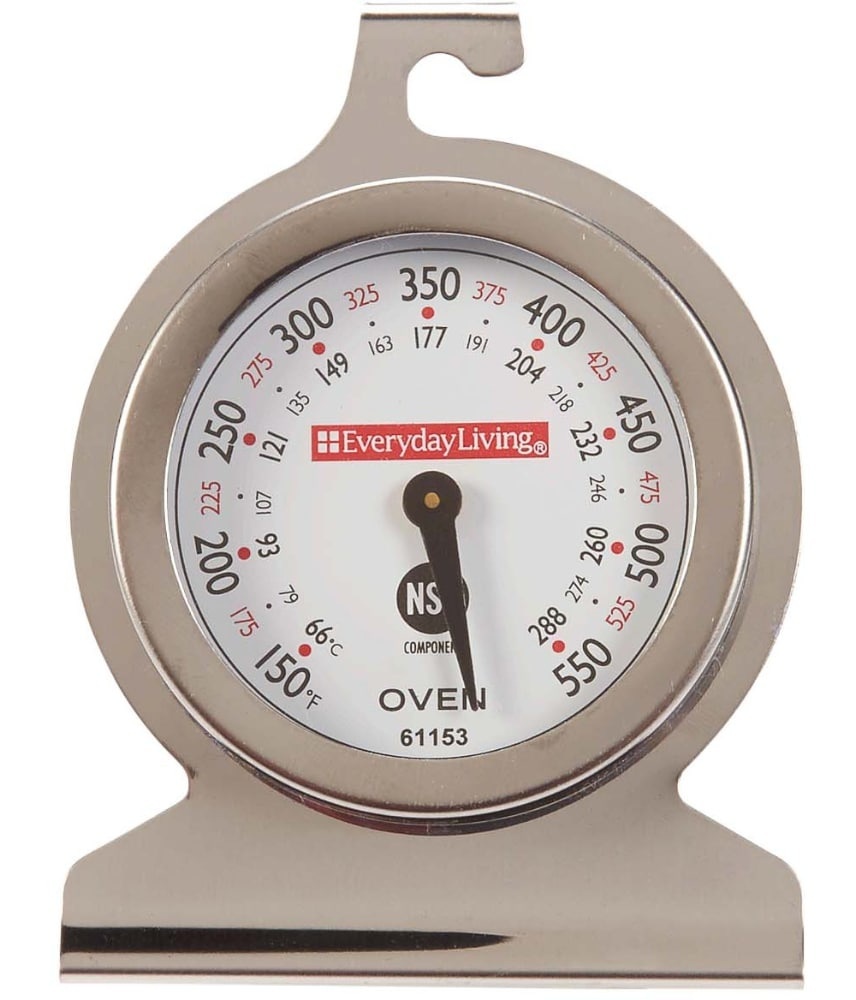 slide 1 of 1, Everyday Living Stainless Steel Oven Thermometer, 1 ct