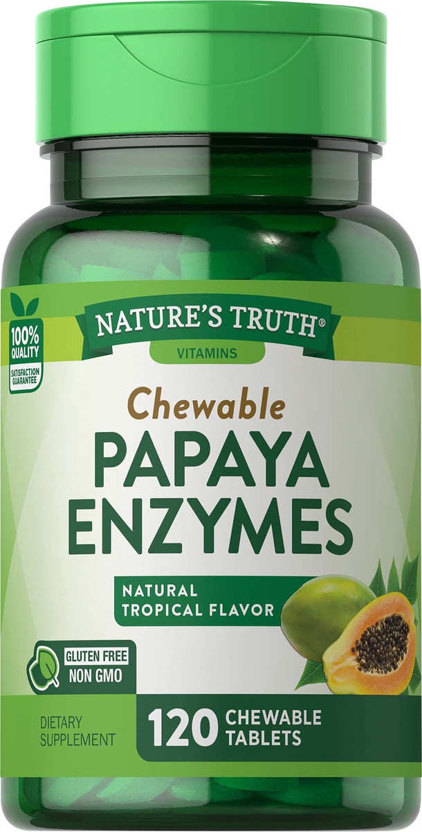 slide 2 of 6, Nature's Truth Chewable Papaya Enzyme, 120 ct