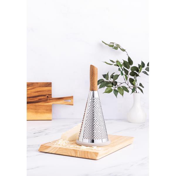 slide 1 of 1, Hy-Vee Seasons Acacia Wood Cone Grater, 1 ct